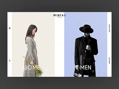 MINFAS - Fit to Win 50 50 splits clean fashion minimal morden pattern simple texture ui ux web design