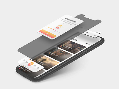 Arnelle UI Kit - High Customizable albums app chat dark gallery gold ios iphone x messages stories ui ux