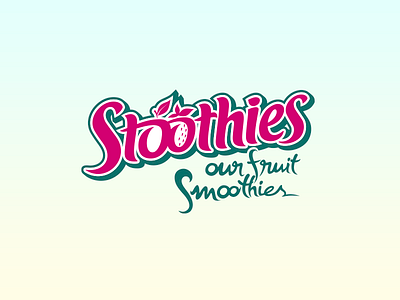 Smoothies drinks fruits lettering logo smoothie