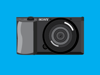 Sony A6300 camera design dslr illustration illustrator lens sony sony a6300 vector