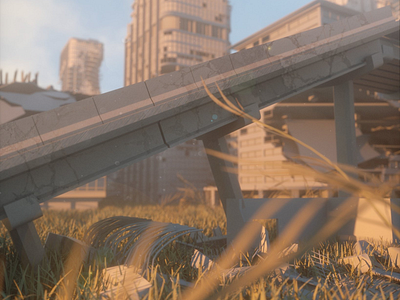 wasteland 3d art c4d nature octane