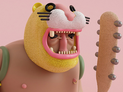 Guerrero Jaguar 3d characterdesign diseño ilustración