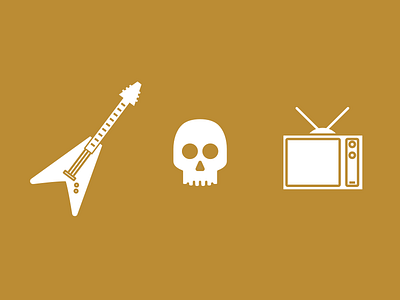 Covet App Icon Illustrations guitar icon illustrations illustrator skull tv