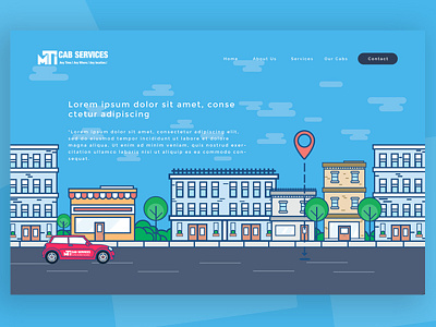 MTI cabs landing page graphicdesign uiux webdesign