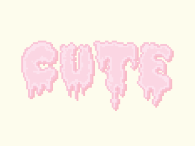 CUTE cute kawaii pastel pixel art slime