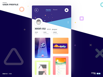 Daily UI challenge #006 — User Profile 006 challenge daily profile ui user