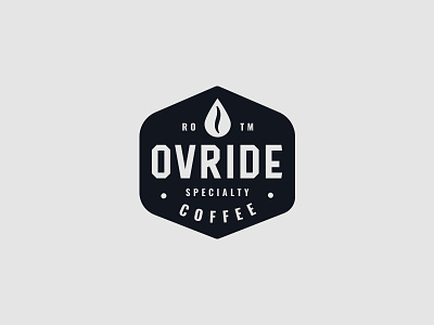 Ovride Coffee badge brand coffee drop font icon logo shop specialty typeface