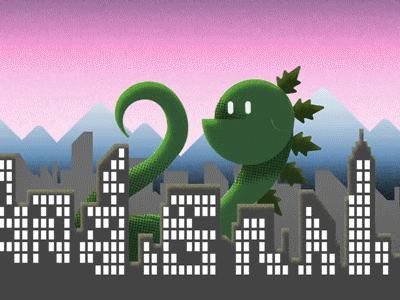 Godzilla 029 29 2d animation after effects animation beam character design city design dinosaur fire godzilla illustration