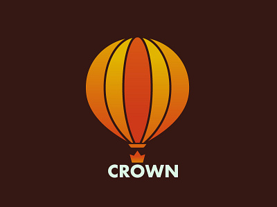 Daily Logo 2/50 - Hot Air Balloon crown dailylogochallenge day2 hotairballoon illustration lift logo rocketship ui ux whoosh