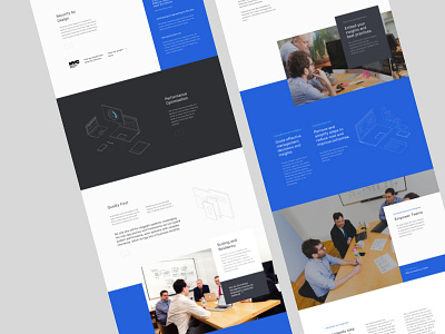 Landing Page Layouts b2b blue corporate illustrations landing page layouts offset photography