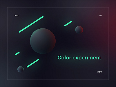 Color Exp 05 2018 black clean color experiment glow landing light page style