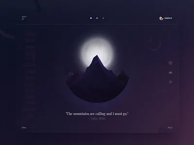 The mountains are calling design gradients illustration landscape moon mountain mountains night purple vector web