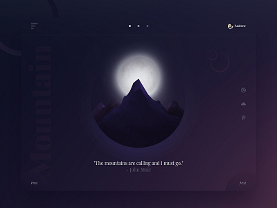 The mountains are calling design gradients illustration landscape moon mountain mountains night purple vector web