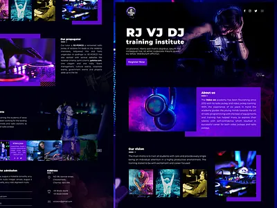 Voice On chennai design dj institute landing page landing page rj school. ui video vj web design website