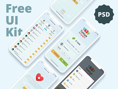 Mobile Game Free UI Kit for iOS free freebie game free game ui ios kids mobile app mobile game psd