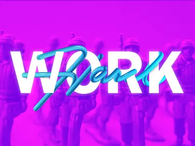 Work Hard brushtype goodtype graphicdesign handddrawntype handlettering lettering tutorial typedesign typography