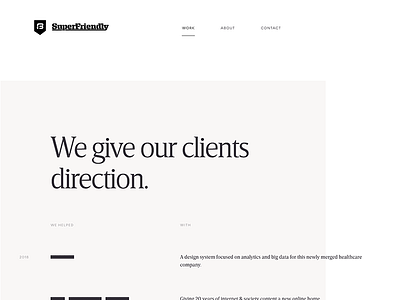 SuperFriendly agency mobilefirst portfolio responsivedesign