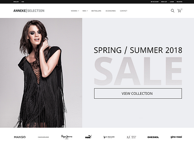 Anneke Selection | E-commerce header hero e commerce prestashop responsive webdesign