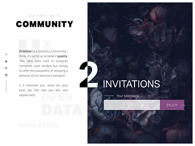 Invitation Dribbble communauty dribbble invitation ui ux