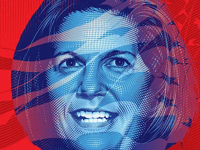 The Sunday - Senator Cortez Masto illustration lines political portrait senator tracie ching women