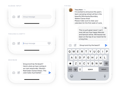 Messages Input in Twist android design input ios messages real project team communication