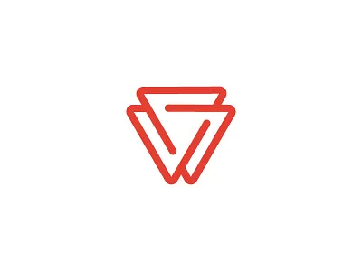 Triangle Icon consulting icon logo red triangle