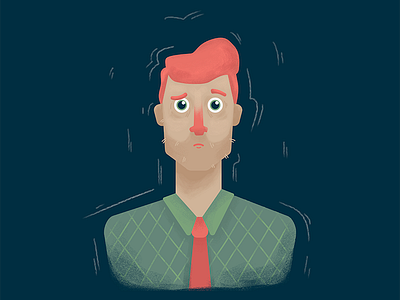 Tie man character character design color face ginger illustration illustrator man portrait tie