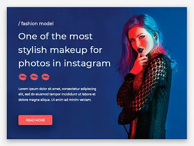 Fashion Header app beautiful design header kit preview social ui ux web website widget