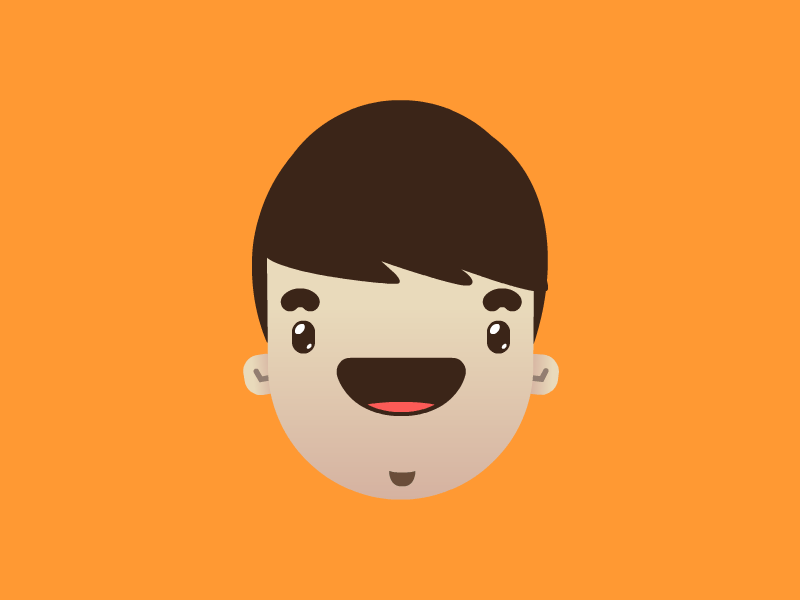 Happy Face animatecc animation face gif illustration loop vector