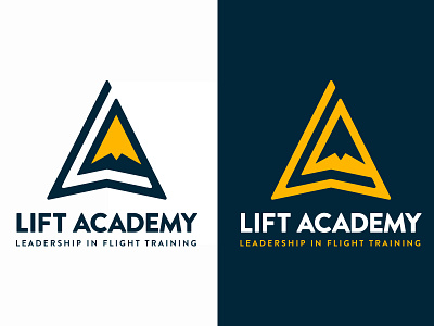 Lift Academy Logo academy aviation flight logo pilot plane school training triangle