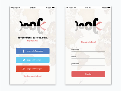 Daily UI 001: Mythical Creature "Hunting" App daily ui 001