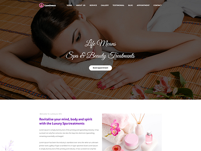 Professional Creative Spa UI Design graphic design ui design ux design web design web development