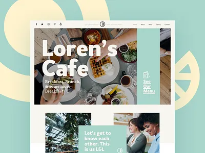 Local Cafe Homepage breakfast cafe dinner food homepage local cafe menu merchant restaurant takeaway ui ux