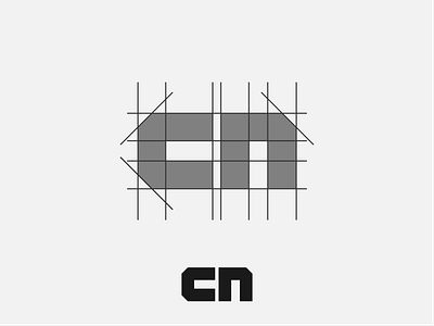 CN logomark brand branding grid identity logo logomark logotype monogram tech