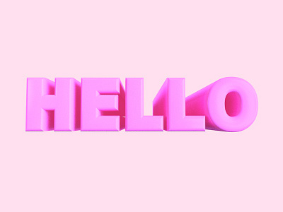 Hello! Dribbble c4d