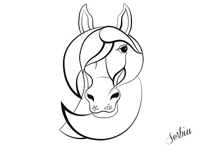 My lovely horse Serbia :) adobe animal graphic horse icon illustration illustrator