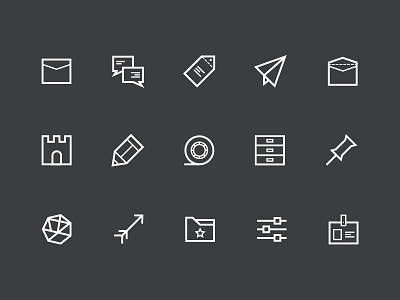 Mail app / Meil - icon set app design email graphic design icon icon set mail mobile mobile app ui user interface ux