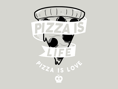 Pizza life apples fisher illustration life love mono pavel pepperoni pizza rotten