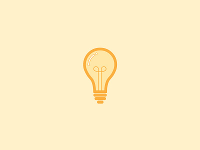 Amber Light Bulb Illustration amber idea idea illustration illustration light bulb light bulb icon light bulb illustration vector art vintage bulb yellow