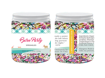 Barn Party branding food label product sticker vector