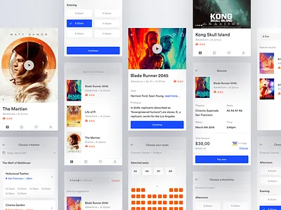 Some old cinema app UI app cinema