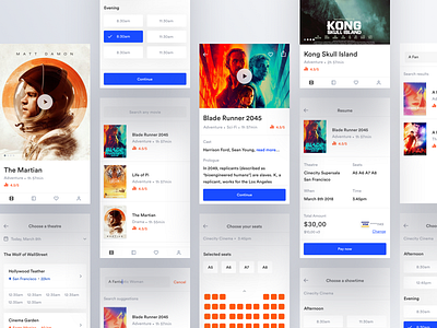 Some old cinema app UI app cinema