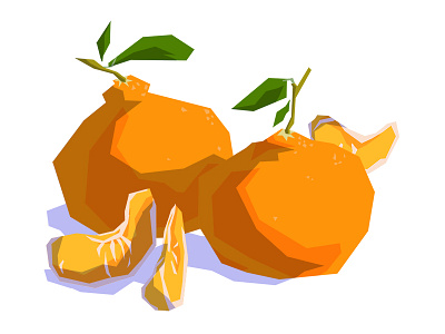 Mandarin - Fruit Series No. 4 design food fruit graphics illustration mandarin orange painting