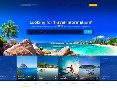 Beach Project beach summer travel web design