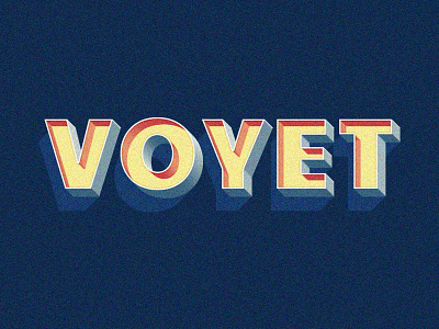 Voyet Retro Typeface blue design dirty new noise old orange red retro yellow