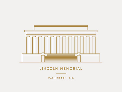 Lincoln Memorial architecture building capitol city illustration landmark lincoln memorial monument usa washington