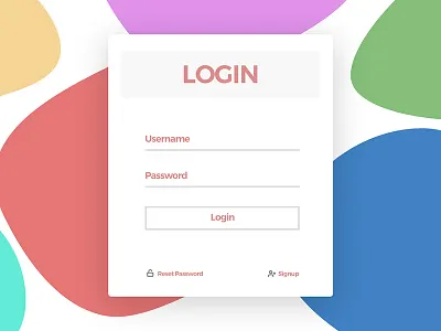 Login Screen login screen web design