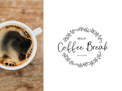 Coffee Premade Logo brand branding clean elegant female feminine floral flowers logo logos modern premade