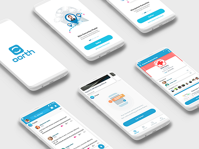 Mockup Oorth App app simple ui userinterface ux walkthrough