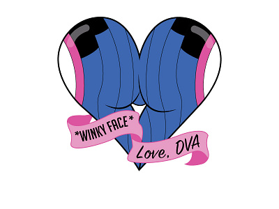 D.V.A Booty blizzard booty d.v.a dva heart heart butt nerf this overwatch winky face